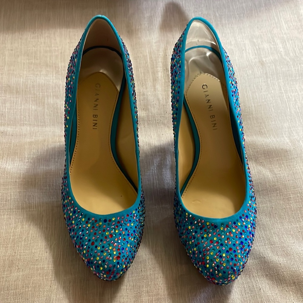 Gianni Bini Rhinestone Platform Heels